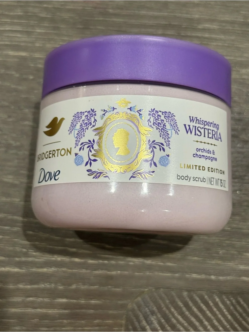 NWT Dove Whispering Wisteria Body Scrub Limited Edition Orchids & Champagne